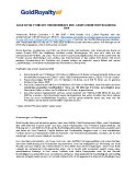 [PDF] Pressemitteilung: Gold Royalty meldet Rekordumsatz und -Cashflow im ersten Quartal 2026
