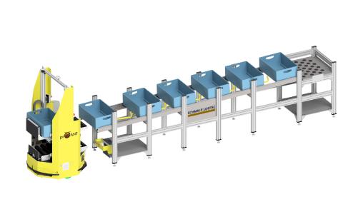 FTS Uebergabestation mit Pufferstrecke