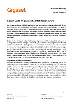 Pressemeldung - Gigaset CL660HX gewinnt Red Dot Design Award.pdf