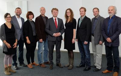 Wird mit dem Ars legendi-Preis 2016 ausgezeichnet: Das PPRE-Team um (v. li.) Herena Torio, Hans Holtorf, Marianne Hamm, Edu Knagge, Prof. Dr. Carsten Agert, Dr. Tanja Behrendt, Dr. Robin Knecht, Andreas Günther und Michael Golba. Nicht auf dem Foto: Prof. Dr. Jürgen Parisi.