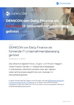 PR DEMICON von Daily Finance als f黨rende IT-Unternehmensberatung gelistet.pdf