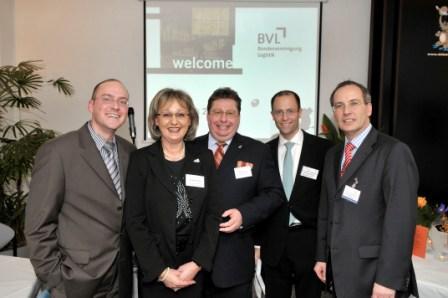 Dr. M. Schröder (Sprecher BVL Rhein/Neckar), Rgina Pfriem (Öffentlichkeitsarbeit Metropolregion Rhein/Neckar) Axel Gutensohn (Geschäftsführer GIGATON) Dr. C. Beckmann (Wirtschaftsförderung Kreis Bergstrasse) K.D. Enzenbach (Sprecher BVL Rhein/Neckar)