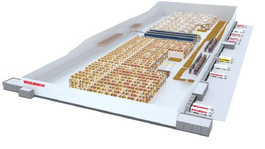 SSI Schäfer erhielt den Zuschlag für die Realisierung des neuen Zentrallagers von Woolworth in Unna, Deutschland.