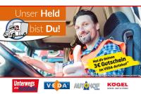 Kögel unterstützt Gutscheinaktion für Berufskraftfahrer auf VEDA-Autohöfen – „Unser Held bist Du!“