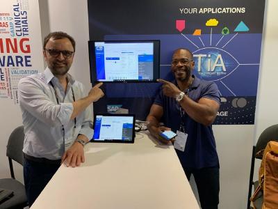 Winfried Althaus, CEO der KGS-Gruppe, und Larry Evans, Senior Director der KGS Software Inc, auf der SAPPHIRE NOW +ASUG 2019 in Orlando / Foto KGS