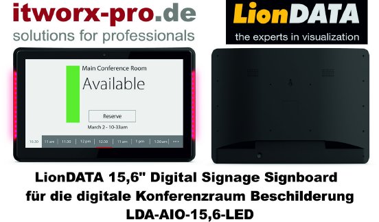 LionDATA 15,6 Zoll Digital Signage Signboard mit LED Bars.jpg