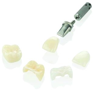 Lava Ultimate CAD/CAM-Restaurationsmaterial ist für die Herstellung von zahn- und implantatgetragenen Kronen sowie für Teilkronen, Inlays und Onlays geeignet / Foto: 3M