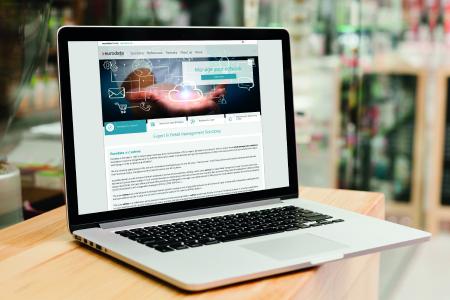 Screenshot der neuen der Retail Management Suite (edrms) Webseite