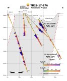 Plan der abgeschlossenen und ausstehenden Bohrungen 2025 bei Tombstone