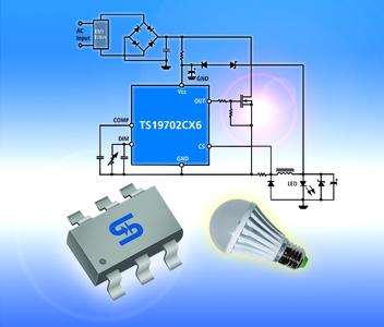 Neues von setron: Taiwan Semiconductor TS19702 Single-Stage High Power Factor Corrector LED-Treiber