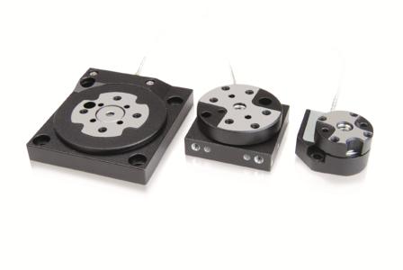 Miniature rotation stages of the piezomotor Q-Motion series with rotary plate diameters of 30, 22, and 14 mm