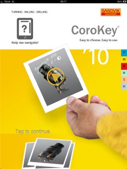 Sandvik Coromant_PM_Sandvik Coromant veröffentlicht CoroKey® für das iPad.PNG