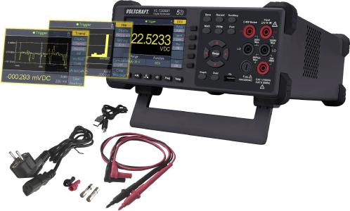 Das grafische 4-Zoll-Display des Digitalmultimeters VC-7200BT von Voltcraft erlaubt Messwertdarstellungen, die mit herkömmlichen Anzeigen nicht realisierbar sind / Fotoquelle: Voltcraft