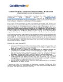 [PDF] Gold Royalty meldet Rekord-Halbjahresergebnisse mit anhaltend starkem Cashflow und Gewinnwachstum