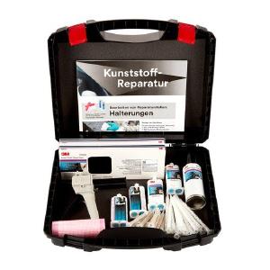 Mit den Produkten im neuen Kunststoffreparatur-Set von 3M werden Risse und Kratzer in Stoßstangen instandgesetzt.