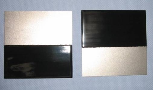 Applizierte Schutzbeschichtung auf Edelstahlproben