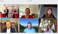 BU: Die Bundestagsabgeordneten Anke Domscheit-Berg, Anna Christmann, Thomas Heilmann, Mario Brandenburg und Christoph Matschie (im Uhrzeigersinn, beginnend Mitte oben) diskutieren in der digitalpolitischen Debatte von Deutschland kann digital! BU: Die Bundestagsabgeordneten Anke Domscheit-Berg, Anna Christmann, Thomas Heilmann, Mario Brandenburg und Christoph Matschie (im Uhrzeigersinn, beginnend Mitte oben) diskutieren in der digitalpolitischen Debatte von Deutschland kann digital!