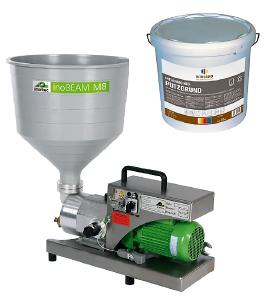 Aus gutem Grund: Maschinelle Applikation von INTHERMO HFD-Putzgrund! / Bild: INTHERMO, Ober-Ramstadt; www.inthermo.de