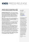 Press Release Jean-Paul Alary to be appointed as CEO of Franco-German Defense Group KNDS