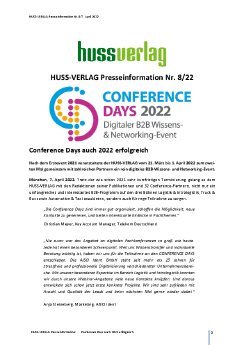Presseinformation_8_HUSS_VERLAG_Conference Days 2022.pdf