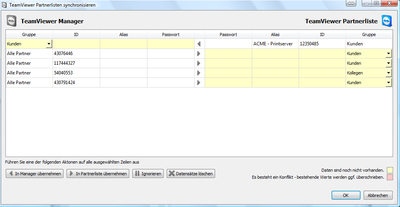 Screenshot TeamViewer 5 / TeamViewer Manager