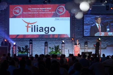 FILIAGO Gewinner des eco Award 2016 Kategorie Next Generations Infrastructure B2C