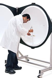 Labsphere’s new CSLMS 4011 40” integrating sphere spectrometer for high quality total spectral flux and color characterization will debut at LEDs 2008.