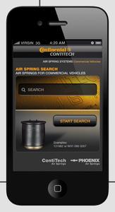 The ContiTech web app for the replacement business can be loaded directly onto a smartphone by scanning the corresponding QR code on information brochures and advertisements (Photo: ContiTech)