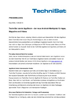 TechniSat startet AppStock - der neue Android-Marktplatz für Apps, Magazine und Videos.pdf