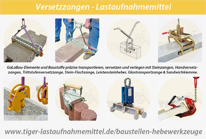 Hebeklemmen  Für den Materialtransport im Kranbetrieb