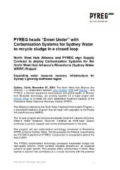 Pyreg heads Down Under with Carbonisation Systems for Sydney Water WRRF.pdf