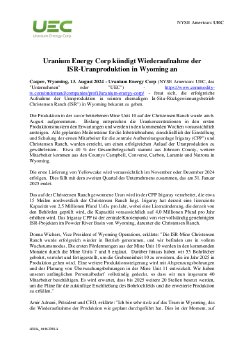 13082024_DE_UEC_Uranium Energy Corp Announces Restart of ISR Uranium Production in Wyoming de.pdf