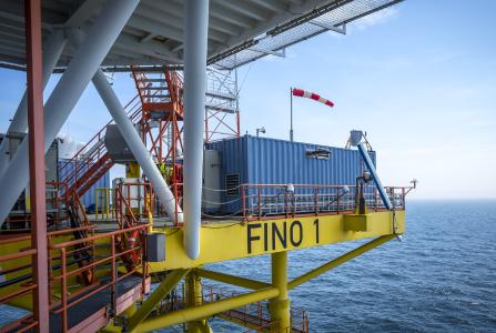 Offshorebereich mit hoher Salzbelastung: Fino 1 ist aus korrosionsschutz-technischer Sicht in die Korrosivitätskategorie C5-M „sehr hoch“ einzuordnen (Foto: Holger Vonderlind)