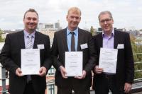 GEFMA-Förderpreisträger Projektarbeiten 2017: v.l.n.r. Timo Hänel, Jörn Albrecht, Helmut Kahabka © Berno Buff GEFMA-Förderpreisträger Projektarbeiten 2017: v.l.n.r. Timo Hänel, Jörn Albrecht, Helmut Kahabka © Berno Buff