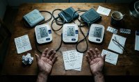 Drei Blutdruckmessgeräte nebeneinander – ob ein Gerät klinisch geprüft ist, lässt sich am Gehäuse nicht erkennen, sondern nur im Verzeichnis validierter Geräte.