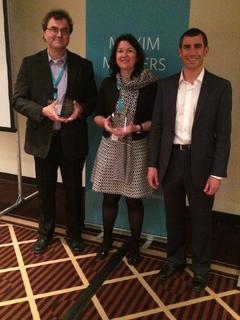 "Distribution Excellence Award" presented to Silica Team by Maxim Integrated