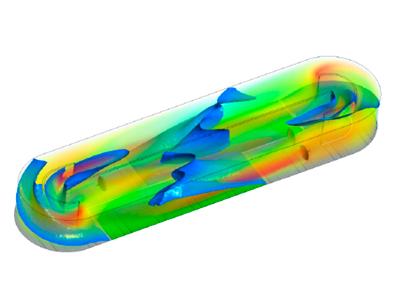 Illustrations using Computational Flow Dynamics (CFD) help to show how different tank layouts or mixer positions affect tank flow. Source: Grundfos