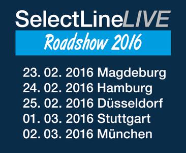 Die SelectLine Software GmbH auf großer Roadshow in Magdeburg, Hamburg, Düsseldorf, Stuttgart und München
