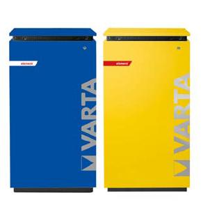 Der Energiespeicher VARTA element in den IKEA Farben blau und gelb – ab sofort ist die gelbe Variante in der Schweiz erhältlich (Quelle: VARTA Storage GmbH)