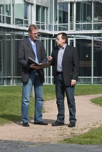 Udo Portz (links) und Heinz Milz, Geschäftsführer der Gebäudedienste Portz GmbH