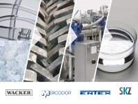 The silicone elastomer recycling project combines the partners' expertise in silicone production and chemistry, material comminution, chemical process design, and compounding in planetary roller extruders. (Photo: WACKER, Mercodor, ENTEX, SKZ)