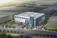 Gut erkennbar an der markanten und weltweit einheitlichen Rittal Architektur: So soll das fertige Verwaltungs- und Logistikgebäude von Rittal in Südkorea aussehen, Foto: Rittal GmbH & Co. KG 