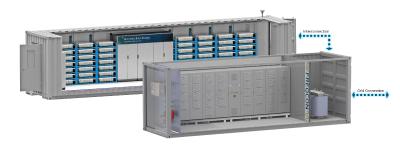 FREQCON Umrichtersystem mit Mercedes-Benz Energy Batteriespeicher.
Sicherstes am Markt verfügbares System.
Mercedes-Benz Energy Energiespeicher mit FREQCON Umrichter als Komplettlösung.