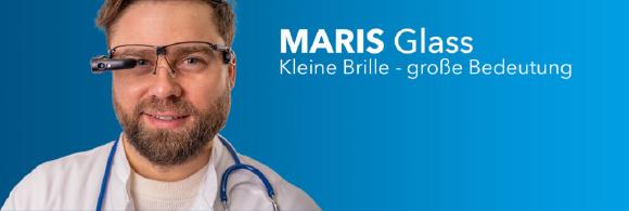 Die Datenbrille MARIS Glass ist die Revolution in Krankenhausprozessen. Visiten, Konsile und Patientenbeurteilungen können einfacher, schneller und mit weniger Personal durchgeführt werden