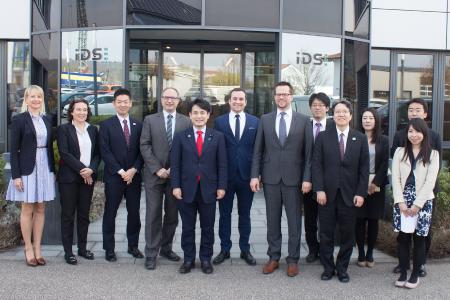 Die Delegation reist einige Tage durch Deutschland und besuchte neben Obersulm auch Bremen und die Hannover Messe. IDS war der einzige Stopp in Baden-Württemberg.