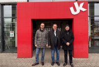 Kooperieren: Dr. Ulrich Wechselberger (l.) und Prof.Dr. Lämmel (r.) von der Uni Koblenz sowie Ralph Brubach (m., Insiders)