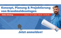 Diese Online-Schulung eignet sich für Fachplaner und Facherrichter, die ihr Fachwissen über Brandmeldekonzepte und Planung von BMA vertiefen oder auffrischen möchten.