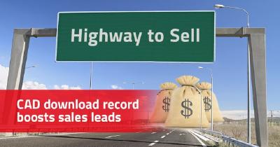 Download record: "Highway to Sell" for component manufacturers with over 56 million CAD downloads (= sales leads) in June