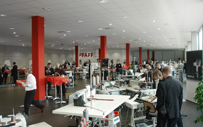 State-of-the-art showroom with approx. 100 sewing and welding solutions at the premises of PFAFF in Kaiserslautern
