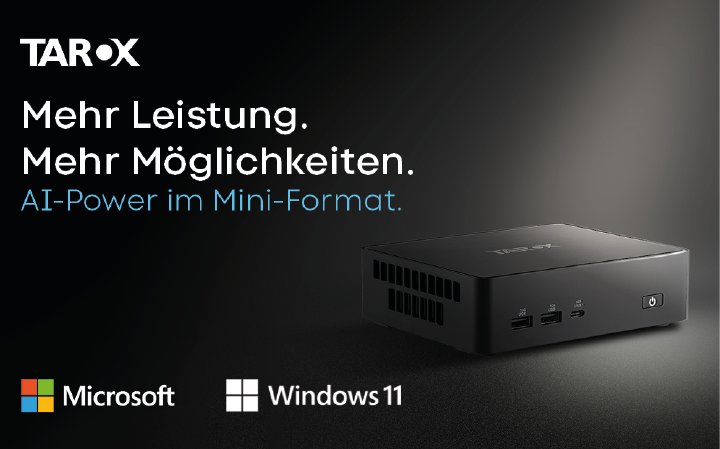 TAROX MINI-PC G16: KI-fähige Workplace-Plattform